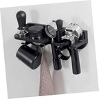Black ABS Coffee Machine Organizer Wall Shelf for 51mm Espresso - Image 4