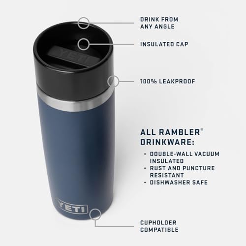 YETI Rambler 16 oz Travel Bottle, Stainless Steel, Vacuum Insulated with Leakproof Commuter Cap, Cape Taupe - Image 2