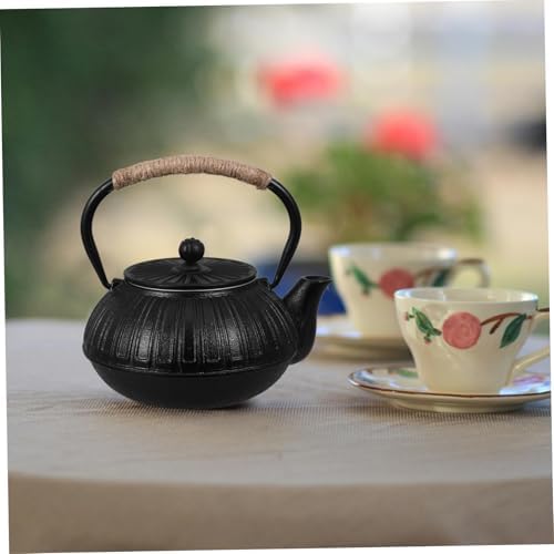 Cast Iron Teapot 600ml with Strainer, Stovetop Tea Kettle - Image 4