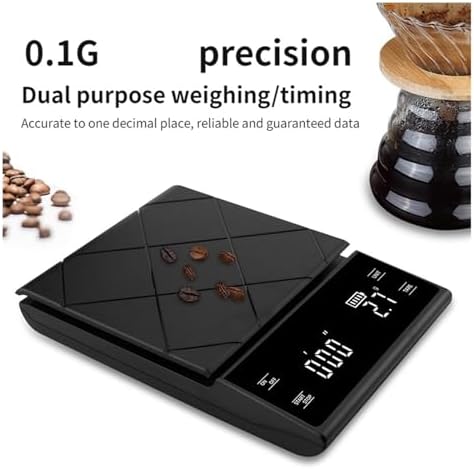 Precise Digital Coffee Scale with Timer – 3kg/0.1g Electronic Balance for Kitchen Ingredients and Pour-Over(White) - Image 2