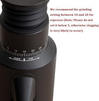 beanglass T64 Single Dose Coffee Grinder, 64mm Flat Burrs Electric Espresso Grinder (Black) - Image 2