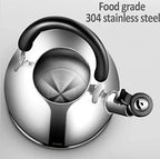 Tea Kettle Stovetop Stove Top Whistling Kettle 304 Stainless Steel Teapot with Spout Cover Hot Water Boiler Tea Kettle Pour Over Kettle(3L) - Image 4