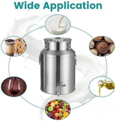 35L/9.25Gal Stainless Steel Milk Can with Spigot Beverage Water Dispenser - Image 4