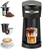 Single Serve Coffee Maker, KCup & Ground Coffee, 6-14 Oz Brew Sizes by Sykaffe
