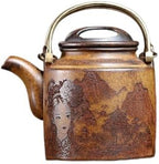 Tea Pot Chinese Style Handmade Handle Pot Household Kung Fu Tea Set Tea Maker Coffee Pot Teapot for Infuser (A One Size) by Unknown