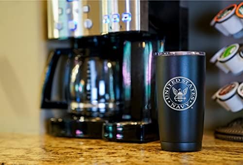 Military Gift Shop 20oz Insulated Steel US Navy Tumbler, Double-Walled USN Coffee Mug | Gifts Sailors | Disabled Vet Owned Business-Navy 20oz Tumbler - Image 7