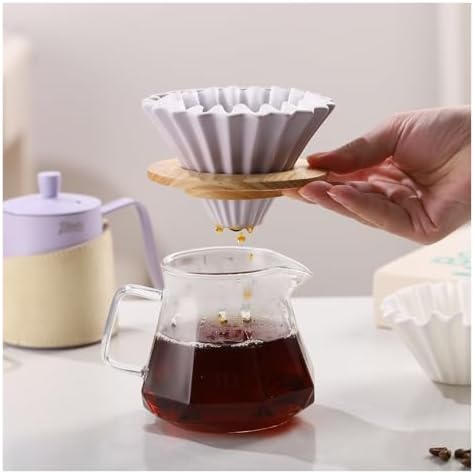 Origami Dripper Set Ceramic Construction Gradient Color Includes Filters For All Brewing Methods(Color 7) - Image 4
