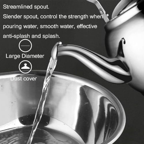 Tea Kettle Gas Kettle an Stovetop Water Kettle and Stainless Steel Stovetop Safe Teapot an Induction Whistling Stovetop Kettle Stove Top Whistling Tea Kettle (Onecolor 6.8l) - Image 7