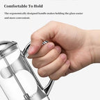 French Press Coffee Maker With 3 Filters Stainless Steel Coffee And Tea Maker,heat Resistant Borosilicate Glass Coffee Press, Multifunction Brewed Coffee Pot For Camping(/Gold B,800ml) - Image 4