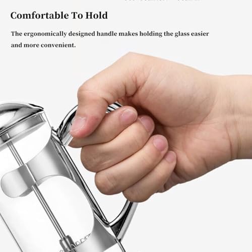 French Press Coffee Maker With 3 Filters Stainless Steel Coffee And Tea Maker,heat Resistant Borosilicate Glass Coffee Press, Multifunction Brewed Coffee Pot For Camping(/Gold B,800ml) - Image 4