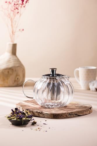 Cristel Gyokuro Collection Glass Teapot, 27 Ounces, With Stainless Steel Lid and Infuser - Image 2
