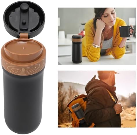 Luqeeg Thermal French Press 320ml, Stainless Steel Coffee Maker with Double Layer 4 Layer Filter Insulation, Portable Thermal Vacuum Insulated Coffee Mug for Camping Office - Image 6