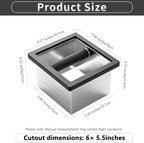 Espresso Knock Box,Built-in Desktop Stainless Steel coffee knock box - Image 2