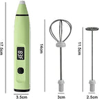 Electric Milk Frother, Automatic Milk Foam Maker for coffee, Matcha, Hot Chocolate Stainless Steel Whisk Battery Operated Mini Drink Mixer Blender (Color : Blue) - Image 2