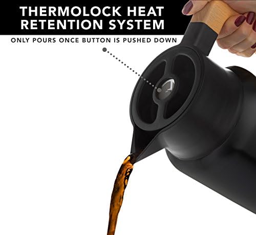 Thermal Coffee Carafe 50 Oz - Insulated Stainless Steel with Tea Infuser - Image 4