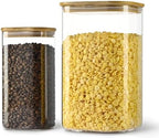 D2scrma 50oz/149oz Square Glass Storage Containers with Lids 2-Pack by Delicatedtoservicecustomer