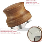Coffee Distributor Tool – Stainless Steel & Walnut Wood, 53mm Adjustable Espresso Accessories for Professional Baristas(Coffee Distributor, 53mm) - Image 7