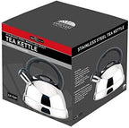 J&V TEXTILES Stainless Steel Whistling Tea Kettle, 3-Quart (Silver)* - Image 3