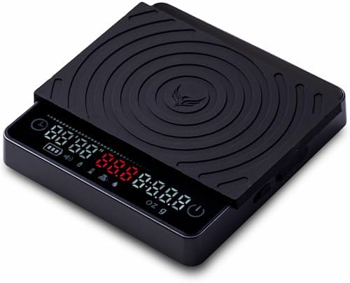 Coffee Scale with Timer & Walnut Dosing Cup Set – Espresso Brewing Scale, Plus a Single Dose Coffee Bean Dosing Cup & RDT Spray Bottle for Static-Free Grinding - Image 2
