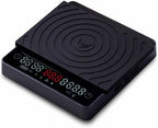 Coffee Scale with Timer & Walnut Dosing Cup Set – Espresso Brewing Scale, Plus a Single Dose Coffee Bean Dosing Cup & RDT Spray Bottle for Static-Free Grinding - Image 2
