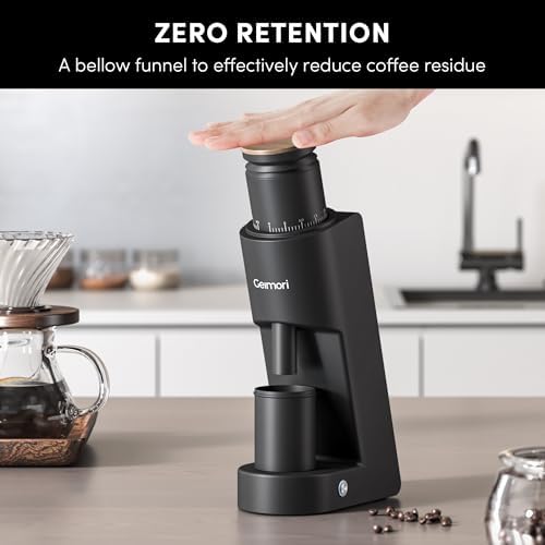 Burr Coffee Grinder,Wirsh Electric Single Dose Coffee Grinder Geimori GU38 with 38mm 6-Core Conical Burr,Stepless Adjustment for Espresso,Drip,French Press,Cold Brew,Bellows Included. - Image 2