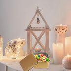 SEWACC 10pcs Golden Square Tin Boxes with Lid, Portable Candy Jar and Cookie Storage Containers, Smooth Details, Sturdy Tinplate Material for Home Organization and Loose Leaf Tea Storage - Image 5