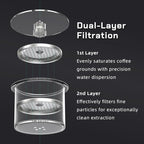 Iced Coffee Cold Brew Drip Maker, 300ml/10oz Glass Cold Brew Coffee Maker with Reusable Filter Ice Coffee Machine - Image 3