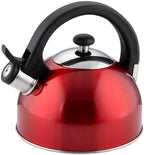 Magefesa Sabal Stainless Steel Whistling Tea Kettle, 2.1 Qt, Drip-Free Pouring Spout, Ergonomic Handle, Removable Lid by Magefesa