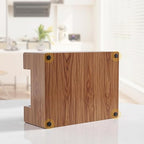 Espresso Knock Box, Coffee Knock Box with Durable Knock Bar and Non-Slip Base, Knock Box for Machine Accessories (Wooden Base) - Image 3