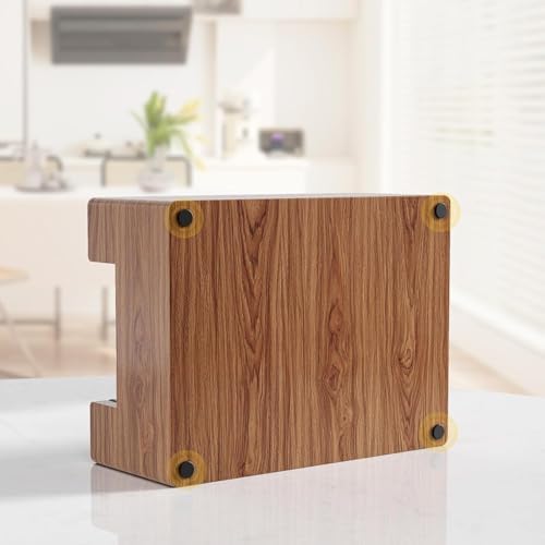 Espresso Knock Box, Coffee Knock Box with Durable Knock Bar and Non-Slip Base, Knock Box for Machine Accessories (Wooden Base) - Image 3