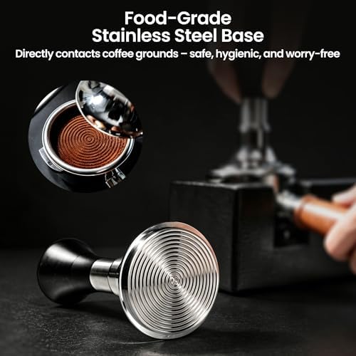 ShanSon 58mm Espresso Tamper,Internally Adjustable Force,Triple-Spring Self-Leveling & Audible Click, Premium Spring-Loaded Coffee Tamper, Threaded 304 Steel Base, Essential Espresso Accessories - Image 5