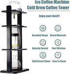 1000ml Cold Brew Drip Tower, Glass Coffee Dripper Maker, Slow Drip Japanese Cold Brew Maker, Detachable Glass Cold Brew Maker with Reusable Drip Filter, Coffee Lover - Image 3