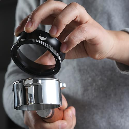 58mm Espresso Must Haves Tools Includes Portafilter Funnel, Self Leveling Tamper, Coffee Distributor, Espresso Needle Whisk and Puck Screen - Image 5