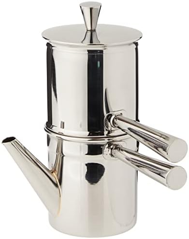 Ilsa Neapolitan Coffee Maker, Stainless Steel, Silver, 1-2 Cups by Ilsa