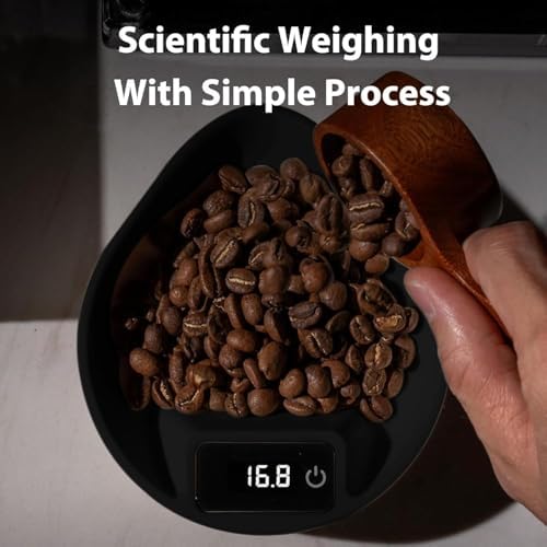 High Precision Digital Coffee Weighing Scales, Compact Coffee Dosing Cup with HD LED Display, 0.1G Accuracy and 0.1G~1000G Weighing Range, Precise Measurement and 60S Auto Off for Home - Image 2