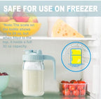 32oz Glass Pitcher with Lid & V-shaped Pour Spout - 1 Quart Double Leak Proof, Creamer Container for Sun Tea, Juice, Cold Brew Coffee, Breastmilk Storage Container - Image 2