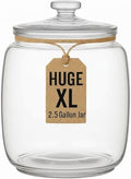 kitchentoolz 2.5 Gallon Extra Large Glass Cookie Jar with Airtight Lid – XL Clear Storage Container for Bulk Cookies, Candy, Flour, Dog Treats & More – Oversized Jar for Kitchen or Laundry Room by KITCHENTOOLZ