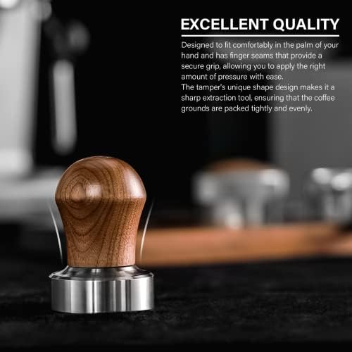 Espresso Tool Set | 54mm Espresso Tamper with Spiral Pattern Base | Espresso Distributor with Adjustable Height | Fit 54mm Espresso bottomless and Double Spout Portafilters - Image 6