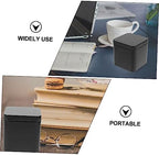 Healifty 10pcs Rectangular Tin Box with Lid, Black Tinplate Metal Storage - Image 5