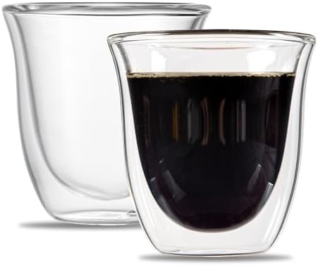 Restaurantware Coffee Cup 12 Pack of 2.72 oz Insulated Double-Wall Glass Borosilicate Coffee Cup Espresso Shot Dishwasher Safe For Hot Drinks - Image 2