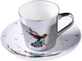 tea cups and saucers,Coffee Handmade Mug Tea Ceramic Cup Mirror Reflection, Specular Bird Cups and Saucers(Silver) by Unknown