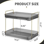 Seoneiro Whiskey Tray, Glass Cup Rack, Mug Holder, Coffee Cup Organizer, Bathroom Countertop Organizer with Drain Board Wine Glass Decorative, Food Tray, Kitchen Spice Rack - Image 2