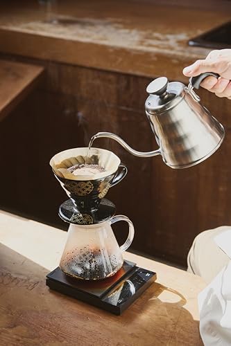 HARIO Ceramic Dripper 02 Shippou Black Made in Japan (Traditional Japanese “Shippo” pattern) - Image 3