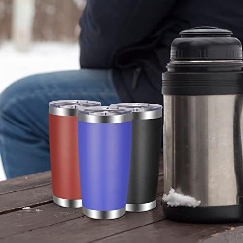 VEGOND 20oz Tumbler with Lid and Straw Stainless Steel Tumbler Cup Bulk Vacuum Insulated Double Wall Travel Coffee Mug Powder Coated Coffee Cup, Blue, 6 Pack - Image 6