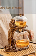 Zurucily Glass Teapot Set with Infuser Semi Automatic Tea Set Magic Teapot (Beauty) - Image 2