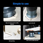 Cosiki Lid Aluminum Alloy Single Coffee Grinder Single Dose s, with Removable Wood Lid Silicone Bellow Blower Dose Bean s, for Blowing Out The Retained Coffee Grounds - Image 2