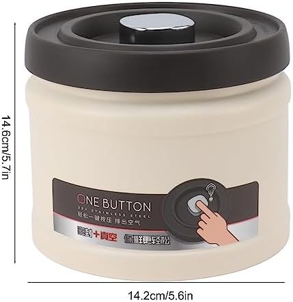 Vacuum Sealed Coffee Container, 304 Stainless Steel Press Type - Image 7