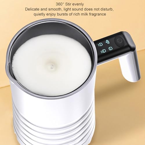 Semme 4 in 1 Electric Milk Frother, 304 Stainless Steel Auto Frother and Steamer with Silent Motor for Latte Cappuccino Hot Chocolate (US Plug 110V) - Image 4
