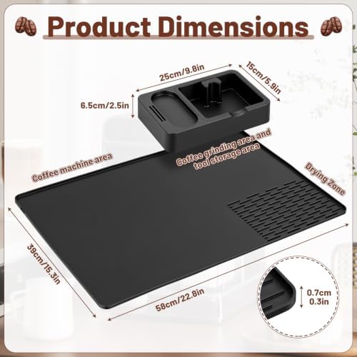 Silicone Coffee Mat with Tamping Station - Espresso Accessories - Image 3