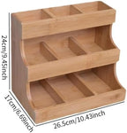 3-Tier Wood Tea Bag Organizer, Countertop Tea and Coffee Pod Storage Rack for Kitchen Pantry and Office - Image 3
